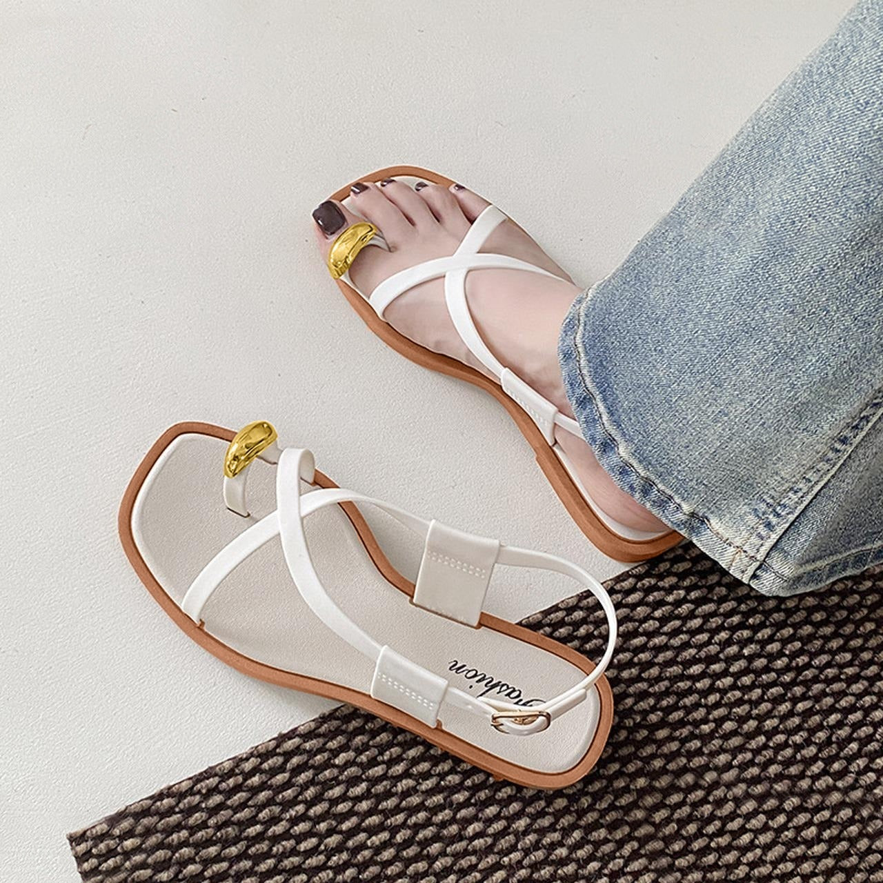 Flat Casual Adjustable Buckle Sandals for Women