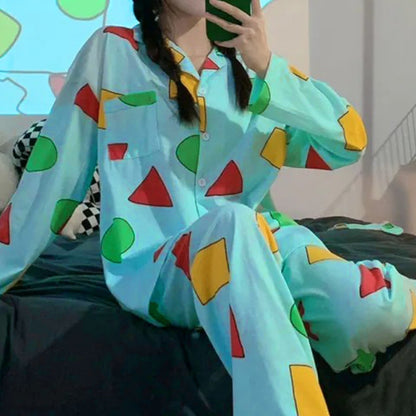 Printed Fashion Full Sleeve Pajama Top & Pants for Women