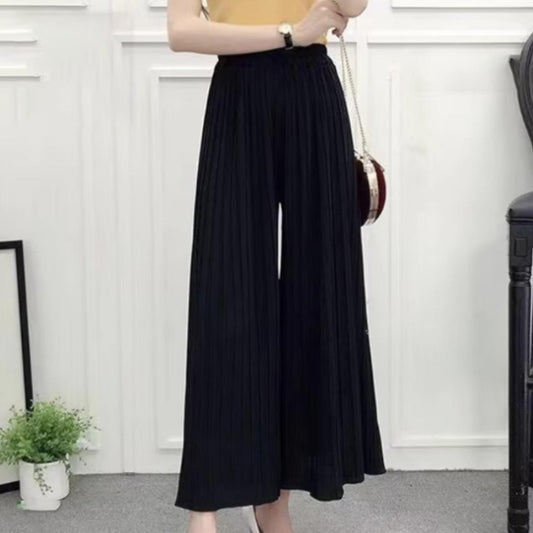 Korean Fashion Solid Wide Leg Loose Pant for Women