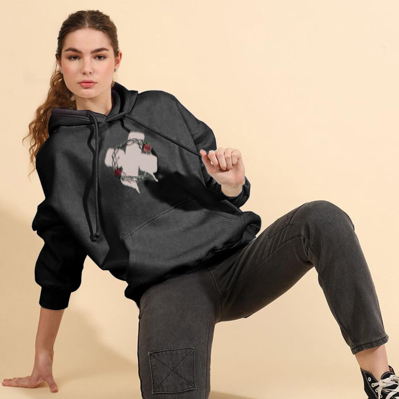 Latest Full Sleeve Graphic Printed Pullover Hoodies for Women