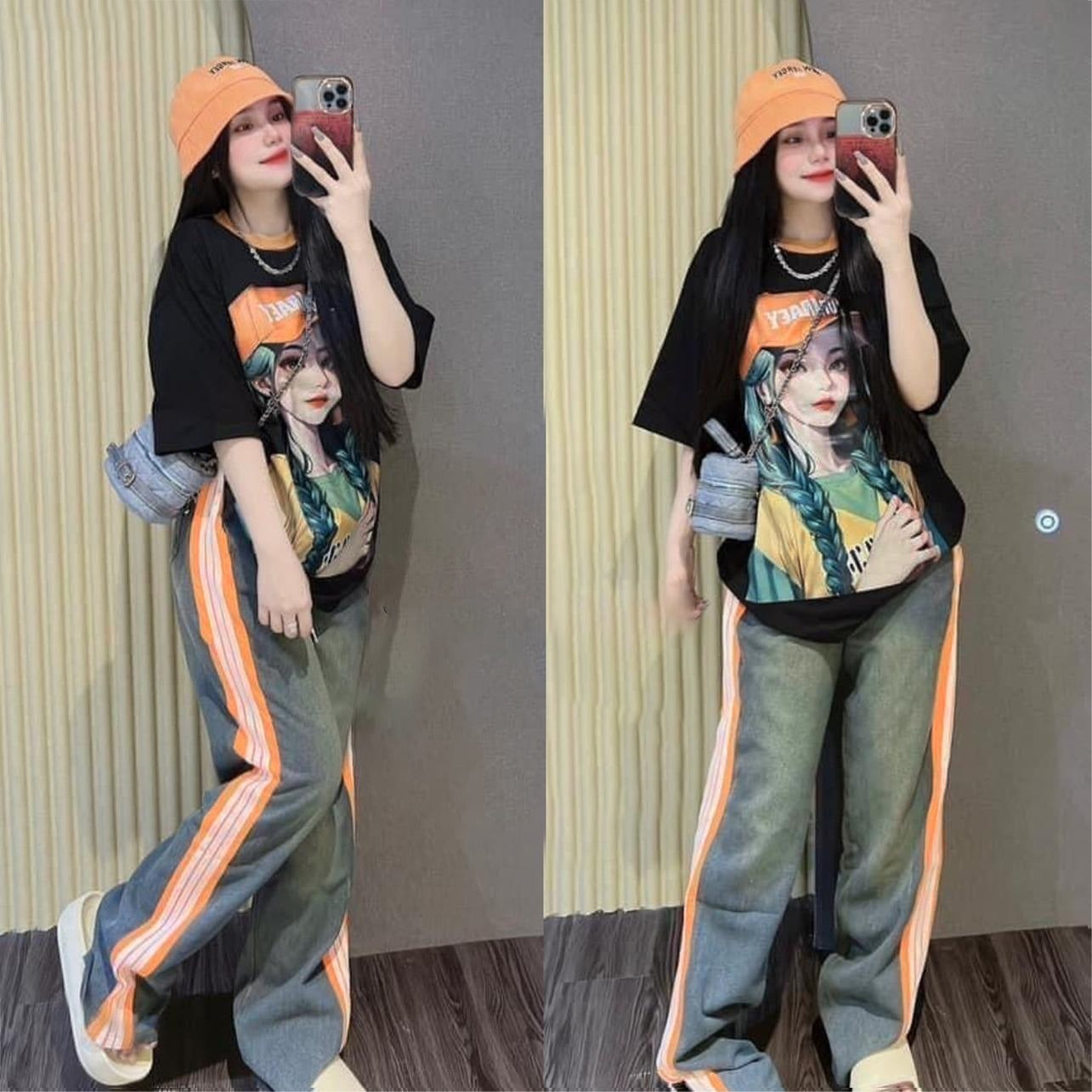 Short Sleeve Girl Printed Fashion T-shirt for Women