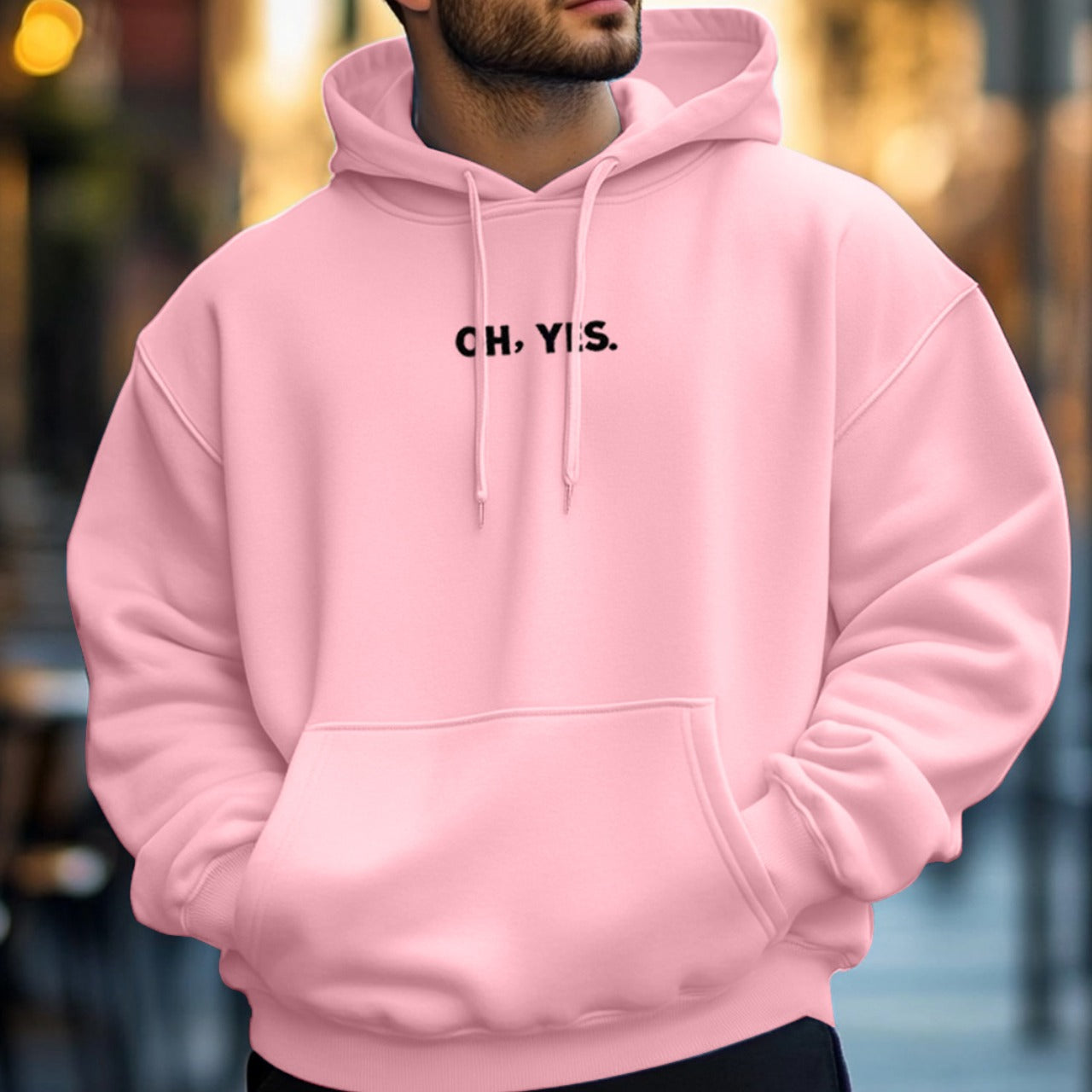 Latest Fashion Solid Color Text Printed Full Sleeve Hoodies for Men