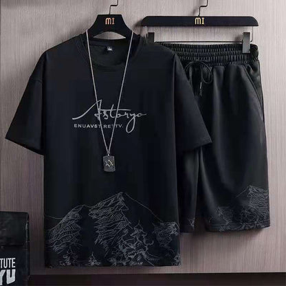 Mountain Fashion Short Sleeve T-shirt & Shorts for Men