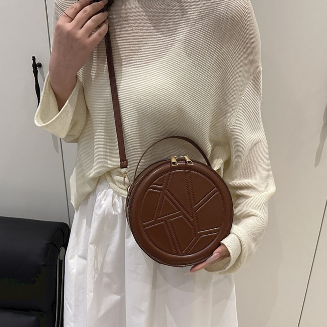 Circle Shape Crossbody Sling Bag for Women