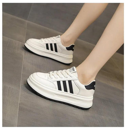 Thick Sole Lace Up Sneaker Shoes for Women