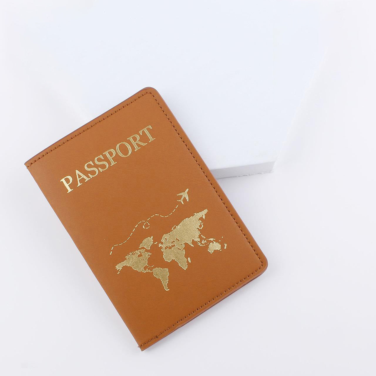 Aesthetic Style World Map Design Passport Holder | Leather Fashion Passport Protection Cover