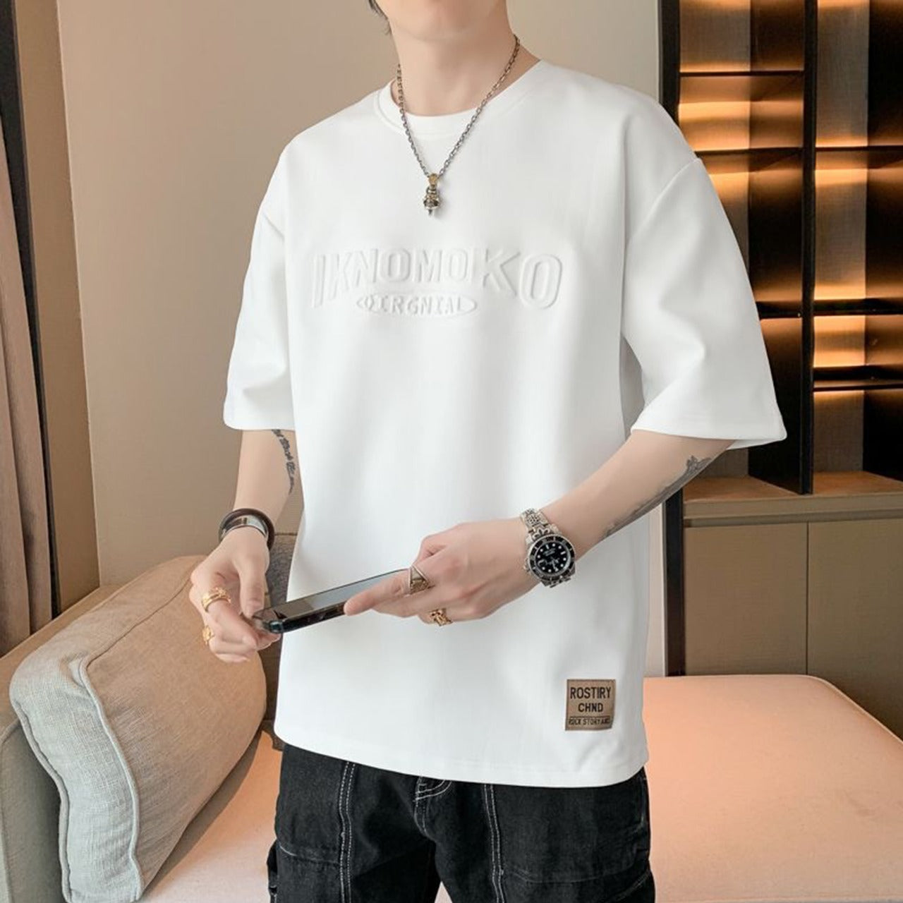 Latest Fashion Solid Hip Hop T-shirt for Men