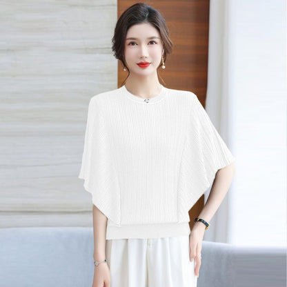 Oversized Solid Color Style Casual Comfortable Round Neck T-Shirt Top