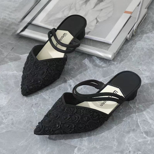 Pointed Toe Fashion Slip-On Sandals for Women