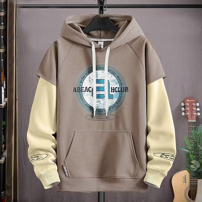 Two-Piece Printed Fashion Sportswear Hooded Sweatshirt for Men