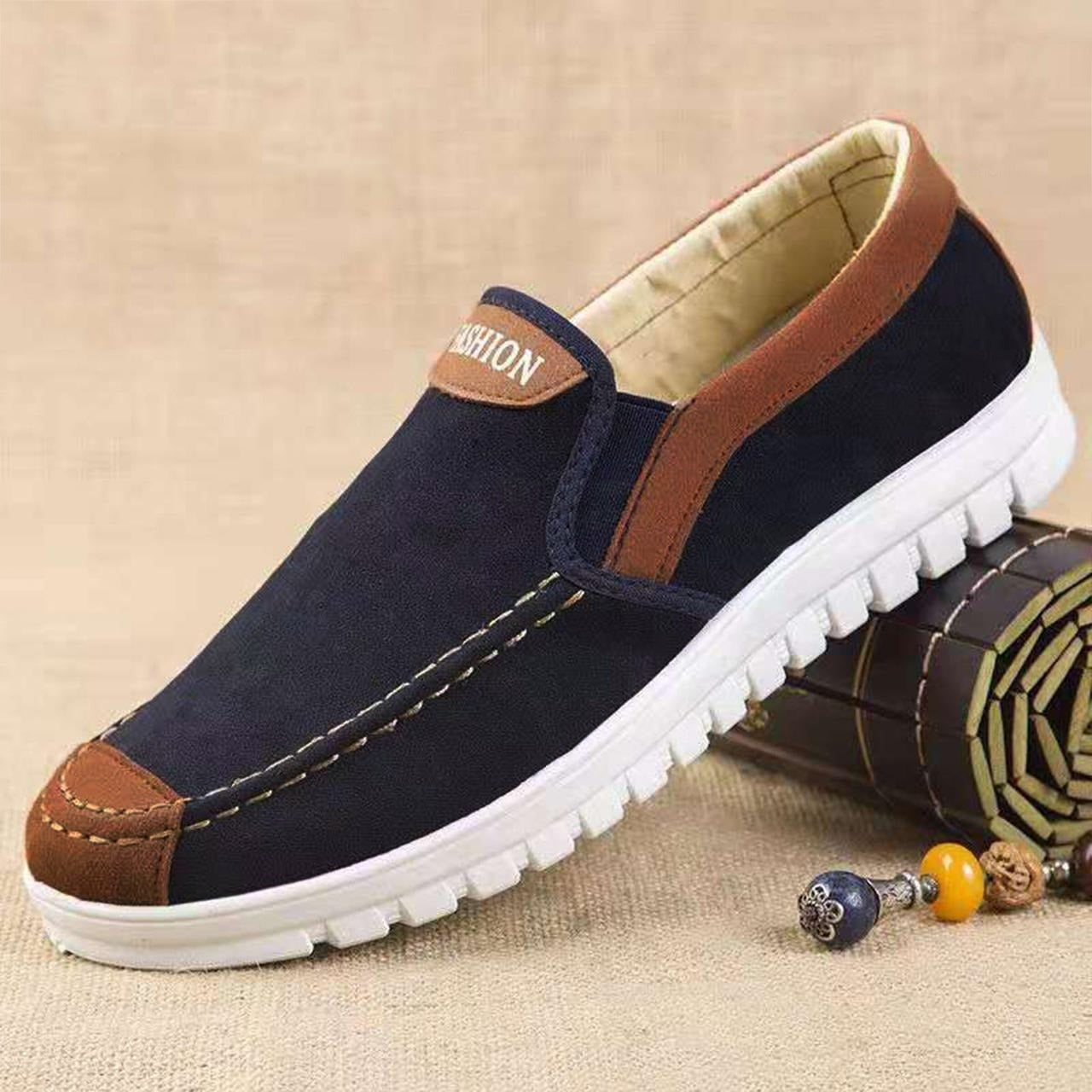 Classic Rubber Fashion Slip-On Loafer Shoes for Men