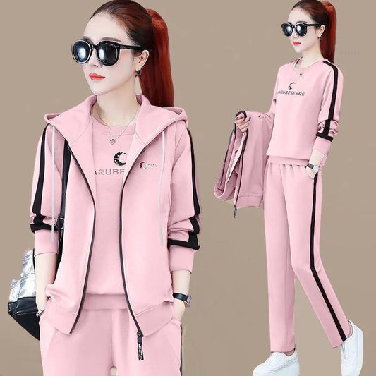 Ladies Autumn Winter Fashion Simple Suit & Pant Set