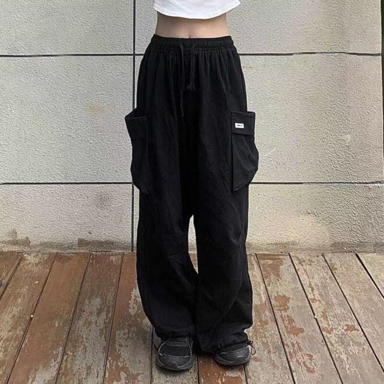 Korean Streetwear Fashion Cargo Pants for Women