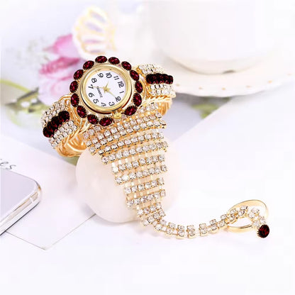 Stylish Jewelry Ring Bracelet & Analogue Wrist Watch for Women