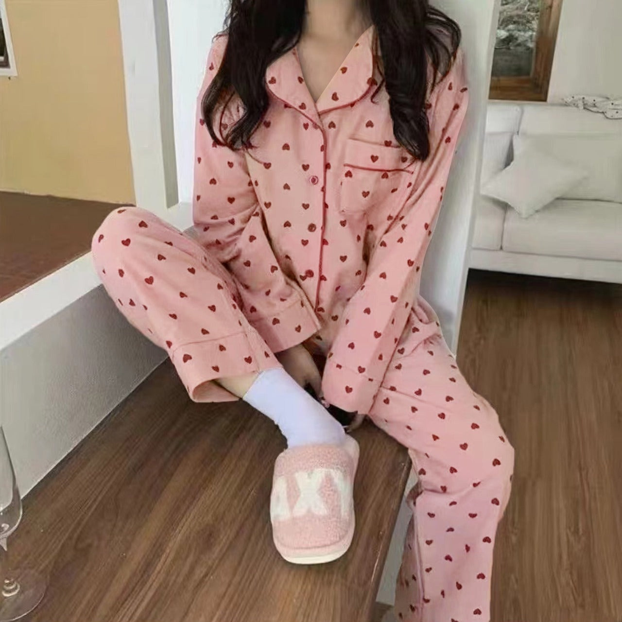 Printed Fashion Full Sleeve Pajama Top & Pants for Women