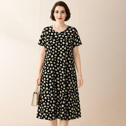 Floral & Polka Dot Printed Mid Skirt Top for Women
