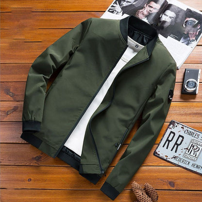 Zipper Style Fashion Solid Color Cotton Style Men's jacket