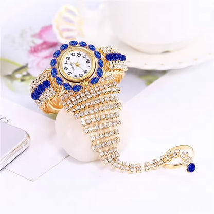 Stylish Jewelry Ring Bracelet & Analogue Wrist Watch for Women