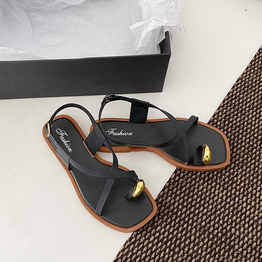 Flat Casual Adjustable Buckle Sandals for Women