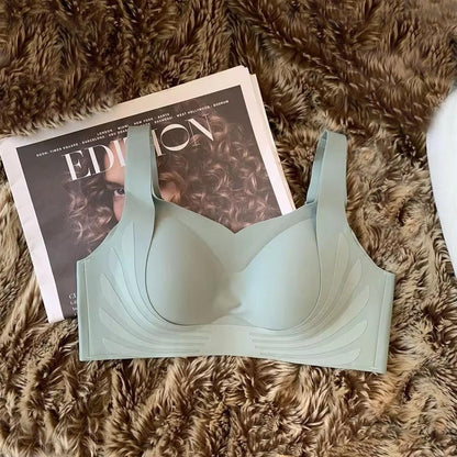 Solid Fashion Supportive Wireless Lift Bra for Women