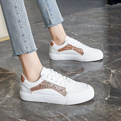 Glitter Fashion Round Toe Sneakers for Women