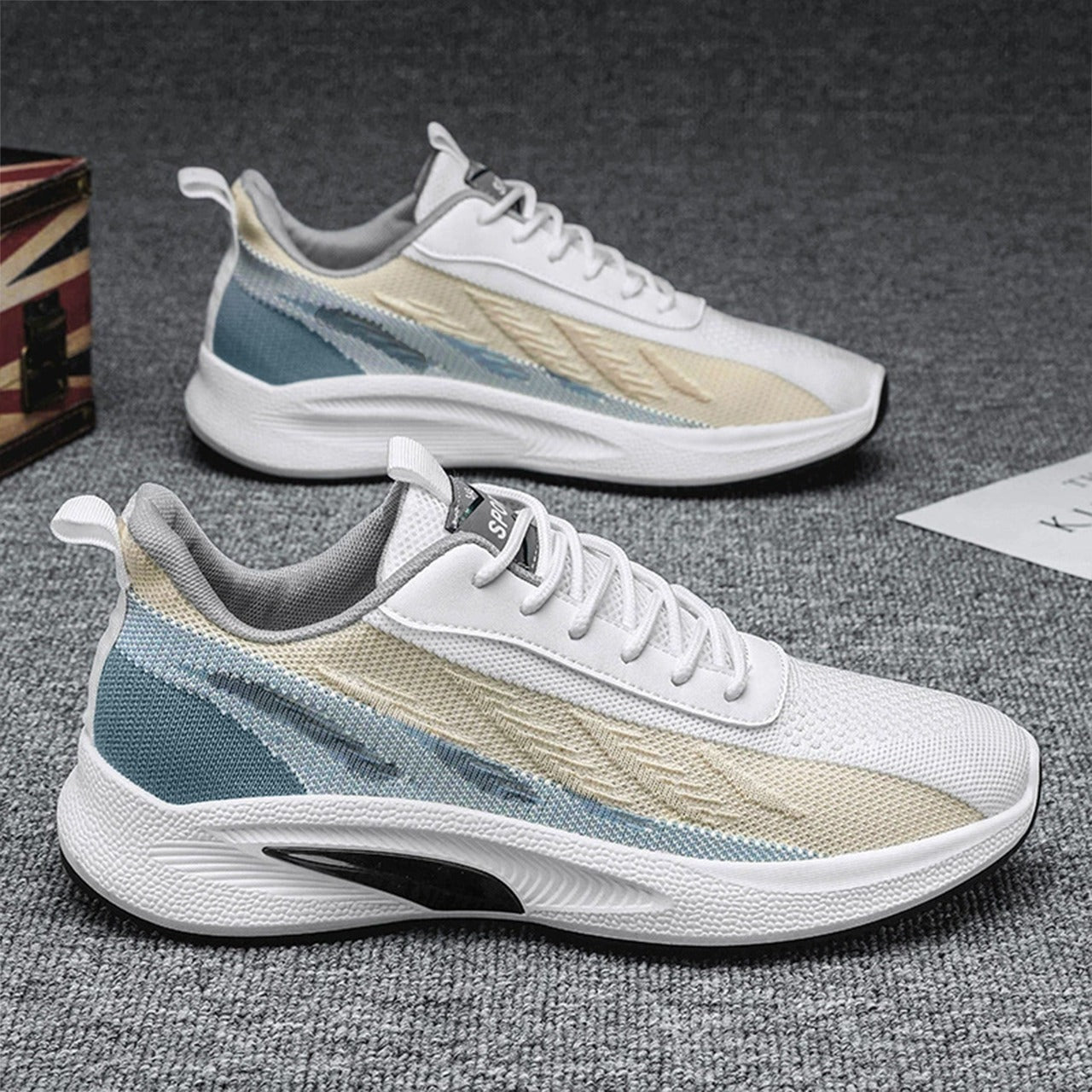 Mesh Multicolor Pattern Casual Sneaker Shoes for Men