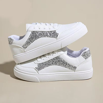 Glitter Fashion Round Toe Sneakers for Women