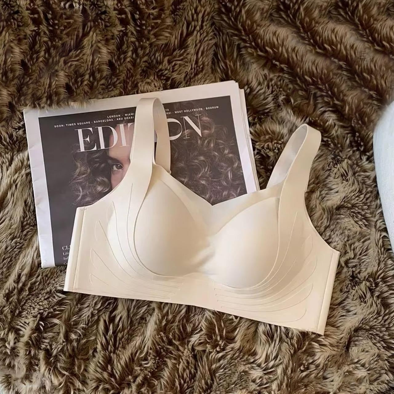 Solid Fashion Supportive Wireless Lift Bra for Women