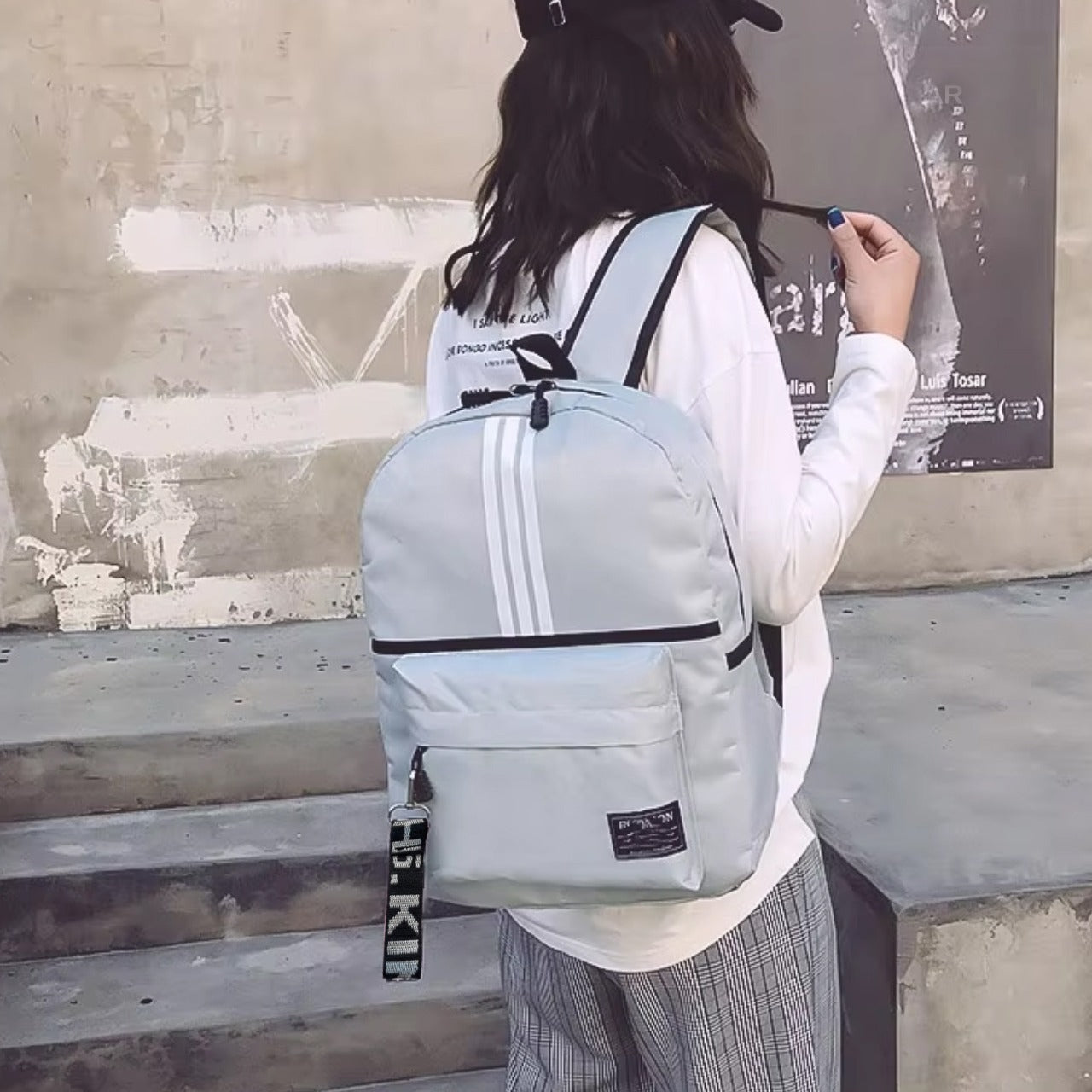 Latest Striped Fashion Printed Backpack Bag for Women