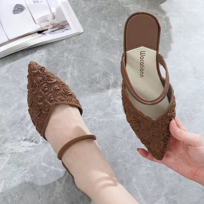Pointed Toe Fashion Slip-On Sandals for Women