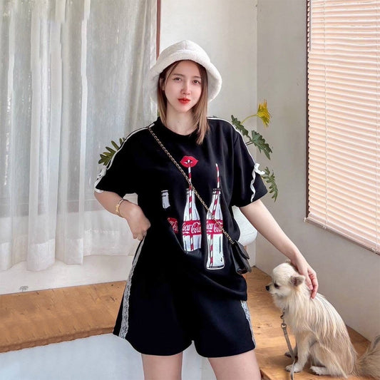 Travel Fashion Printed T-shirt & Shorts for Women