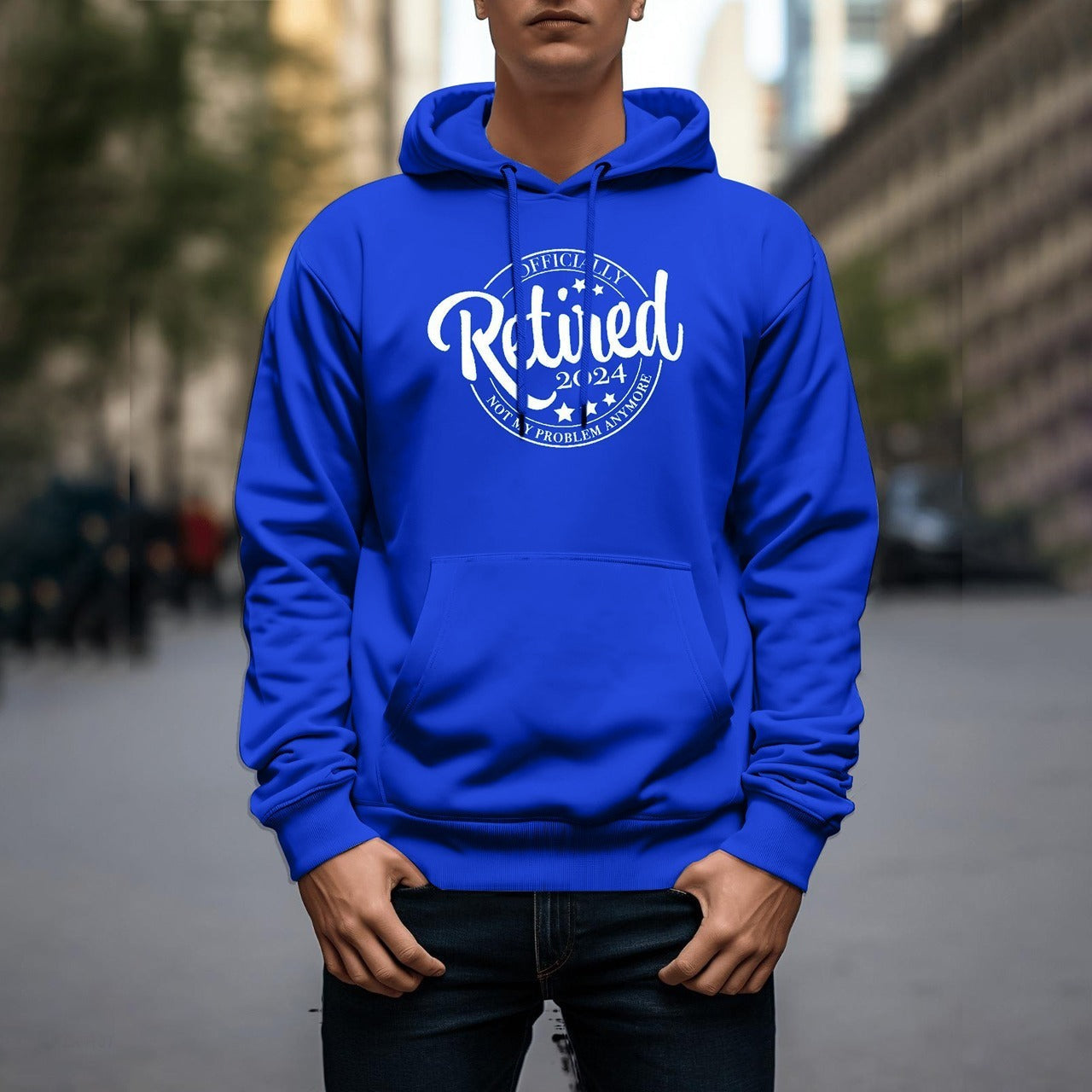Retro Printed Fashion Solid Color Full Sleeve Winter Hoodies for Men