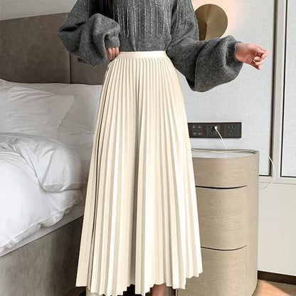 New Middle Length Pleated Skirt for Ladies