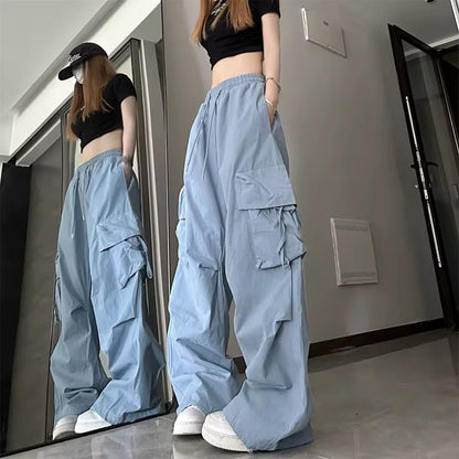 Long High Waisted Cargo Pants for Women
