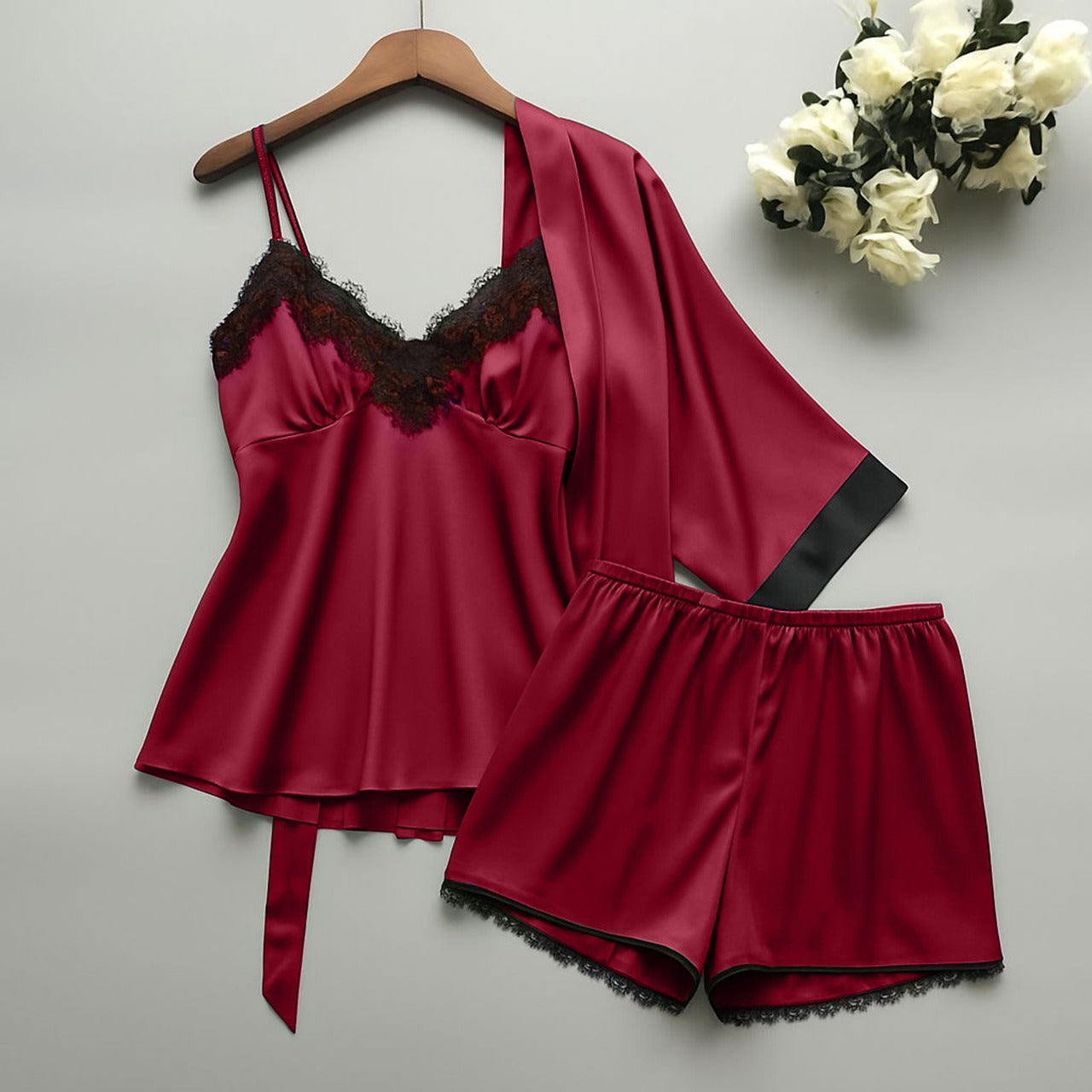 Solid Pyjama Night sleepe Wear Set for Ladies