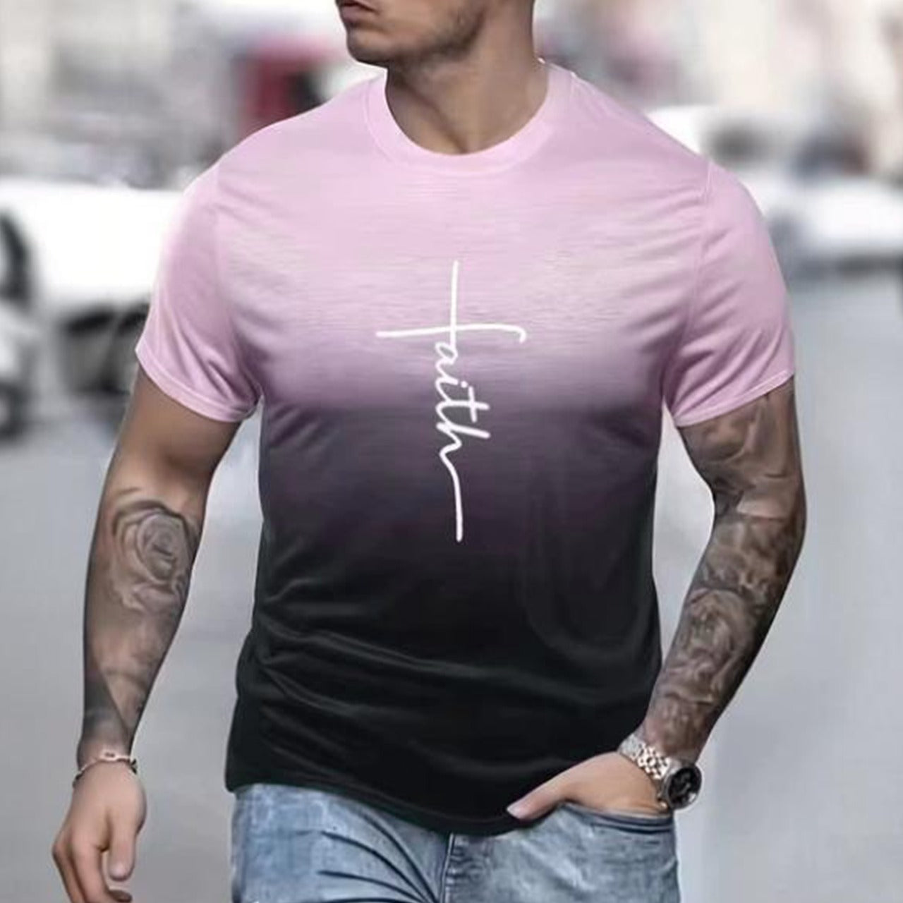 Printed Body Fit Fashion T-shirts for Men
