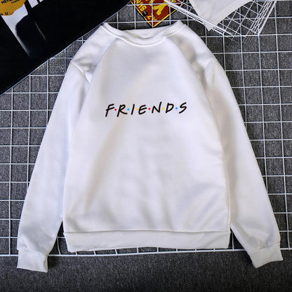 Cotton Solid Color Friends Sweatshirt Hoodies for Women