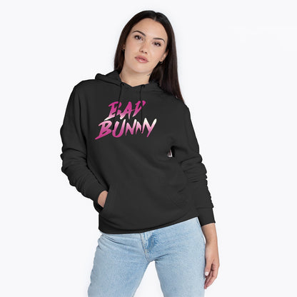 Text Printed Style Hooded Pullover for Women