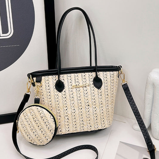 Large Capacity Tote Casual Fashion Solid Handbag for Women