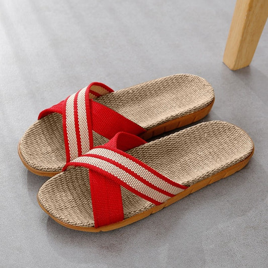 Linen Indoor & Outdoor Slipper Sandals for Women