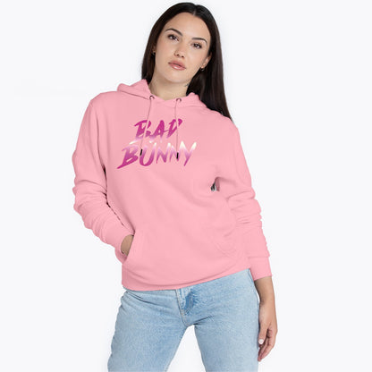 Text Printed Style Hooded Pullover for Women