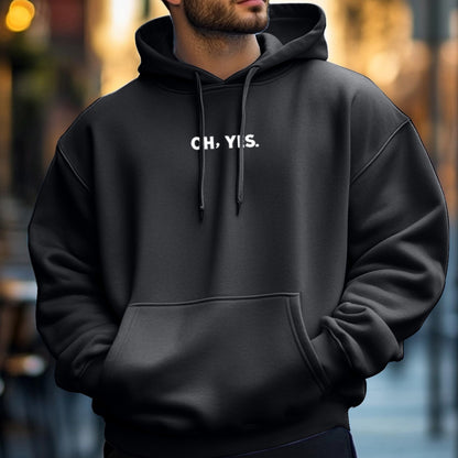 Latest Fashion Solid Color Text Printed Full Sleeve Hoodies for Men