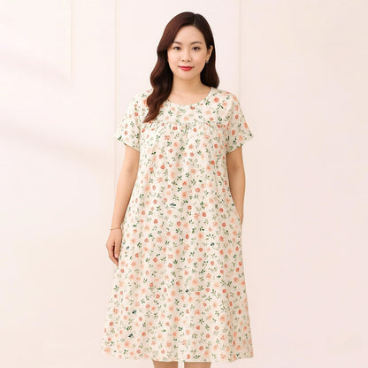 Floral & Polka Dot Printed Mid Skirt Top for Women