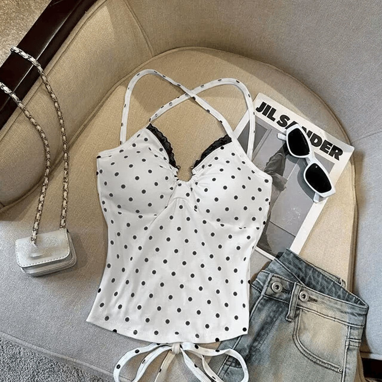 Latest Polka Dot Fashion Camisole Top for Women
