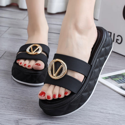 Slip On Casual Thick Sole Sandals for Women