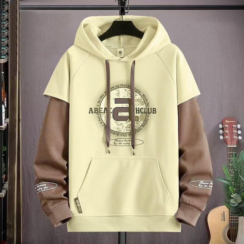 Two-Piece Printed Fashion Sportswear Hooded Sweatshirt for Men