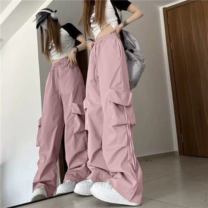 Long High Waisted Cargo Pants for Women