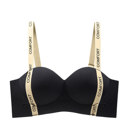 Padded Solid Color Push-up Bra for Women