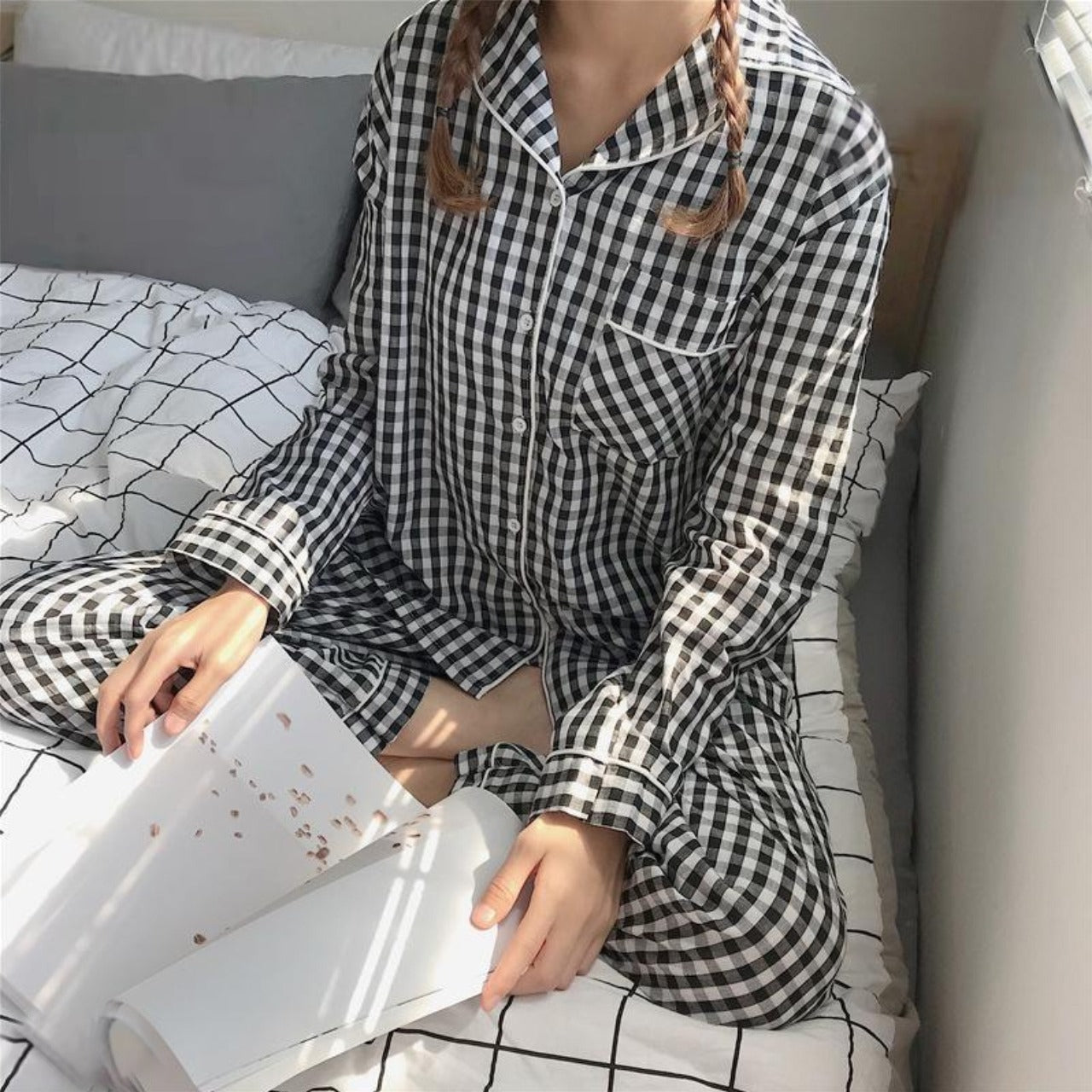 Printed Fashion Full Sleeve Pajama Top & Pants for Women