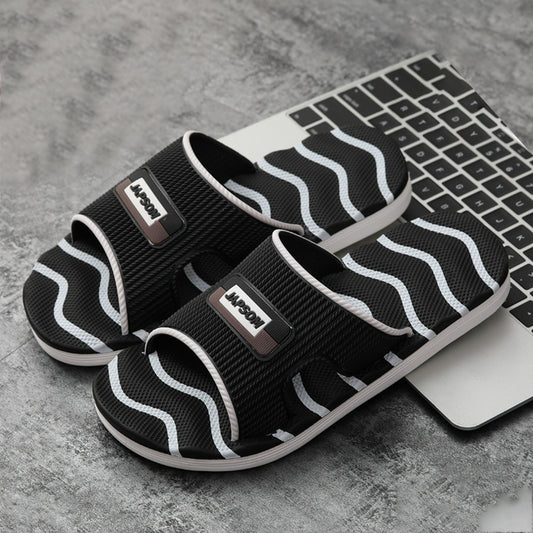 Open Toe Fashion Striped Layer Pattern Slipper Sandals for Women